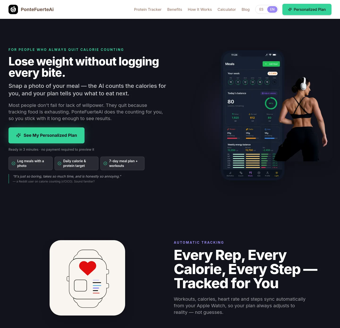 pontefuerteai.com — a measured funnel