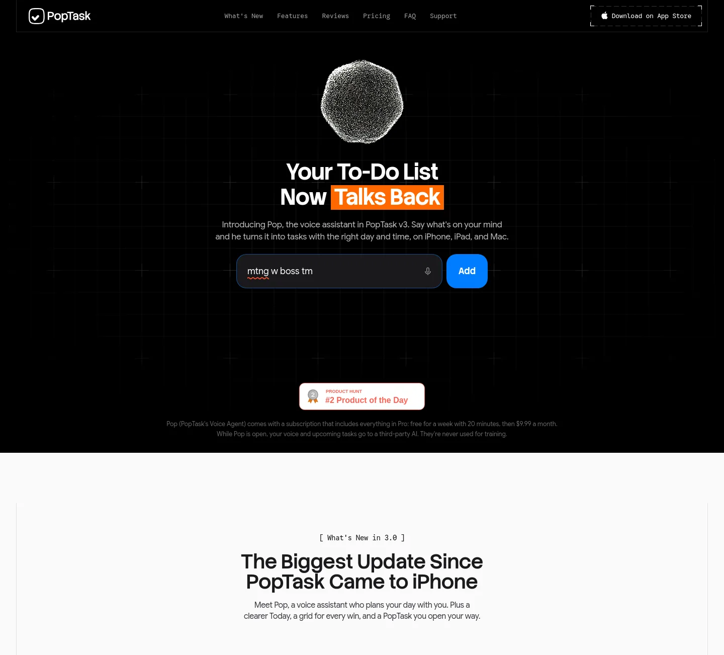 poptask.bar — a measured funnel