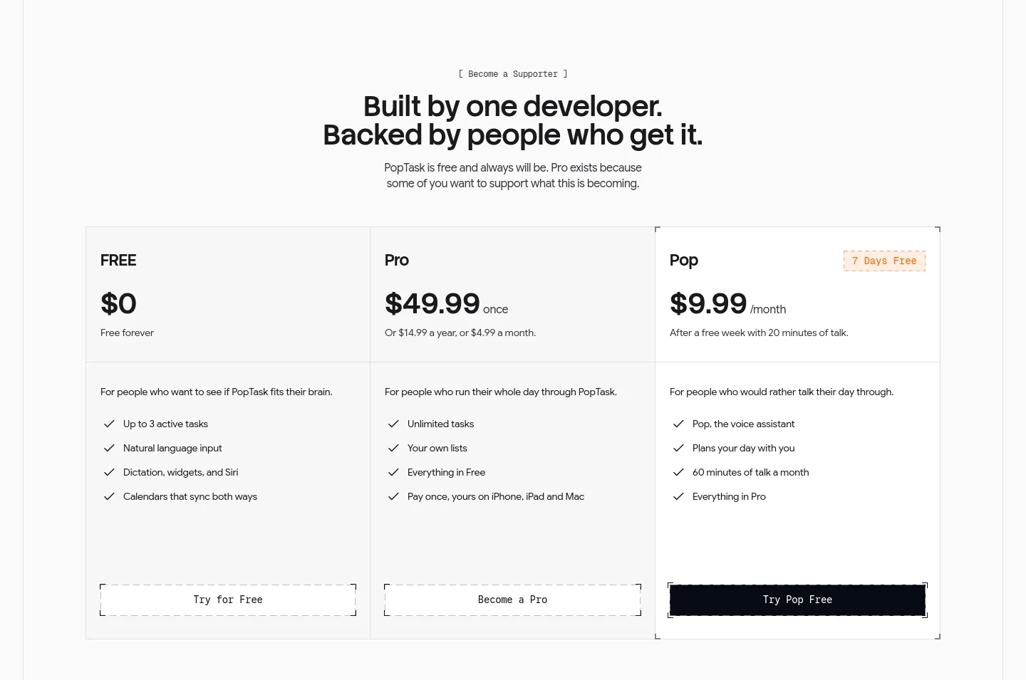 poptask.bar — a real Logo Wall section