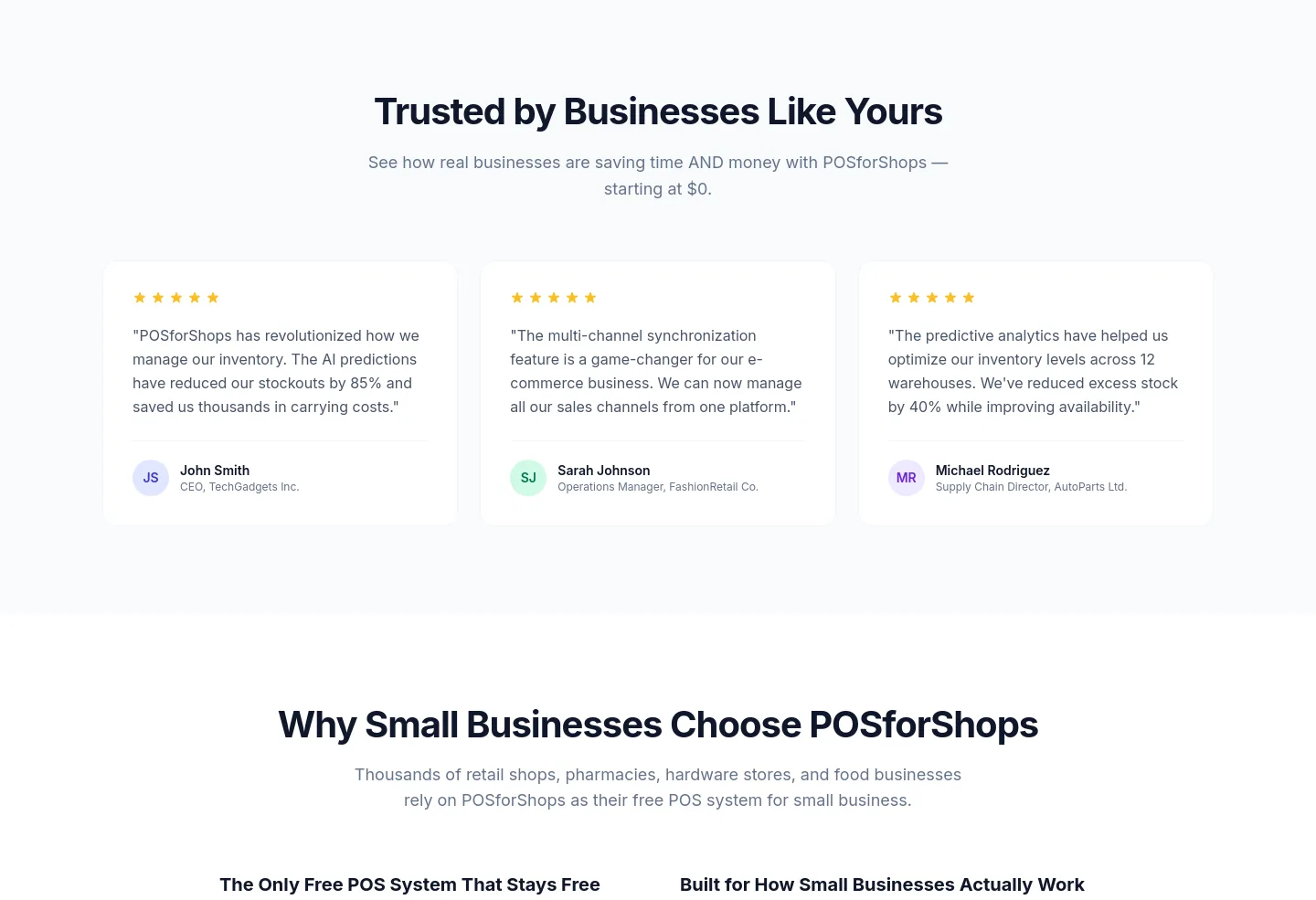 posforshops.com — a real Logo Wall section
