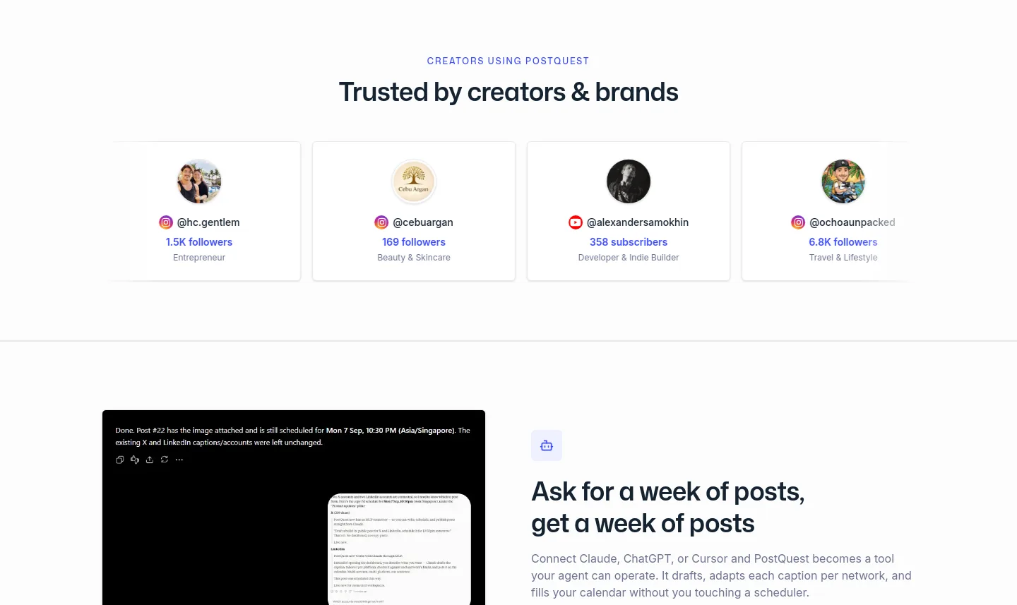 post-quest.com — a real Logo Wall section