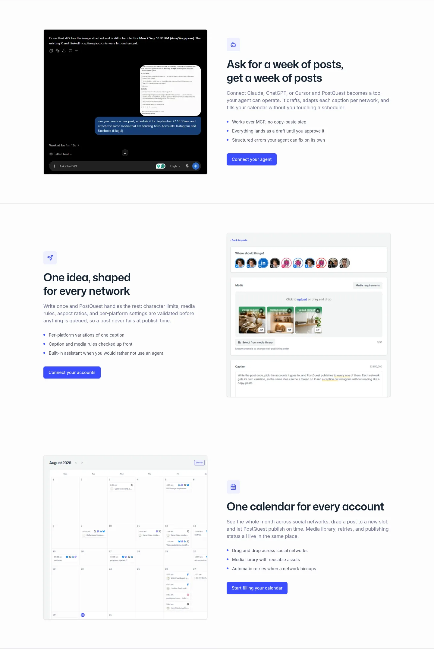 post-quest.com Features section