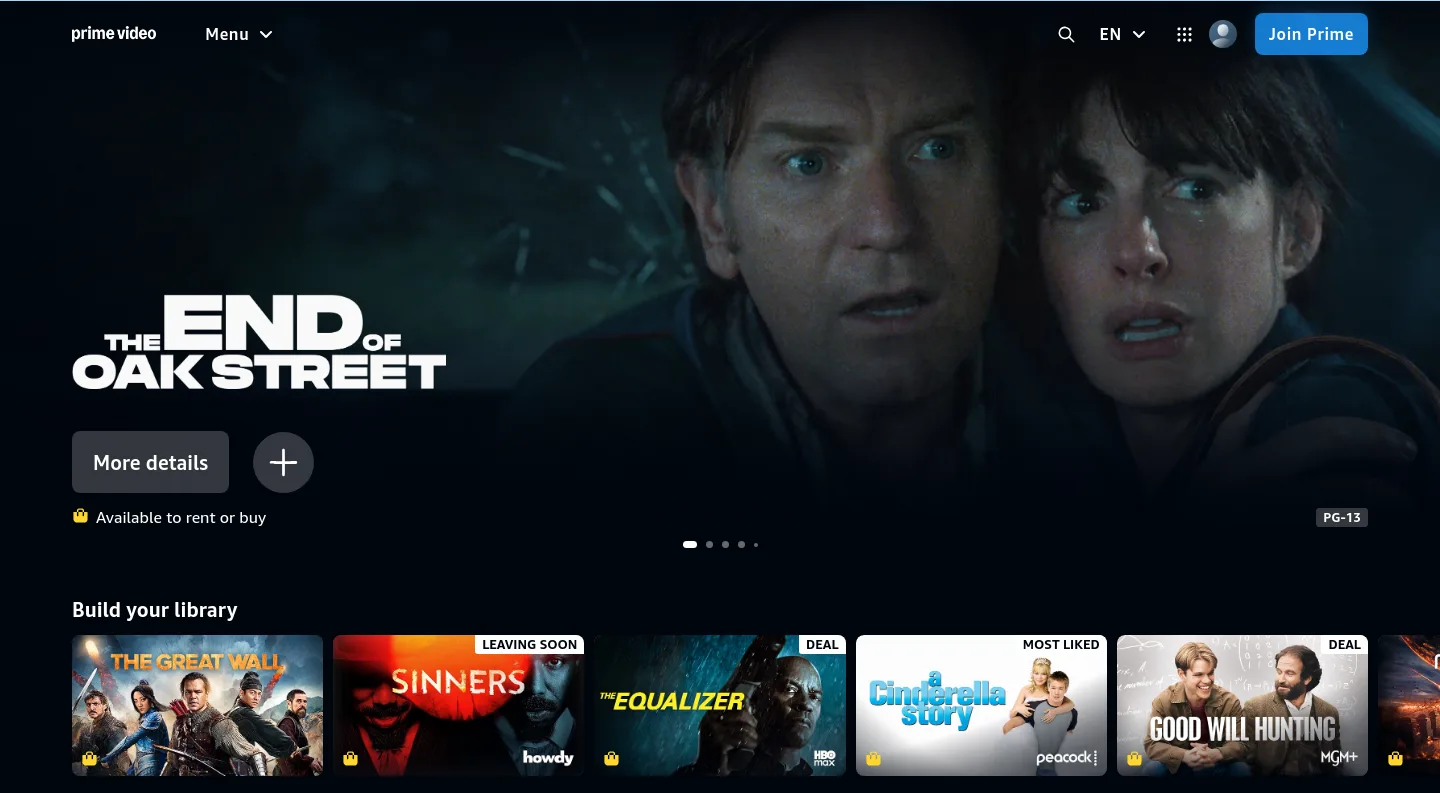 primevideo.com — a real Hero section