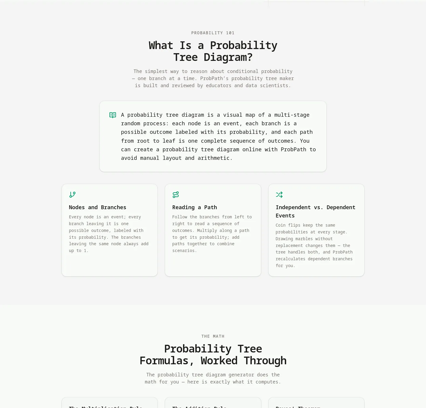 probpath.com Features section