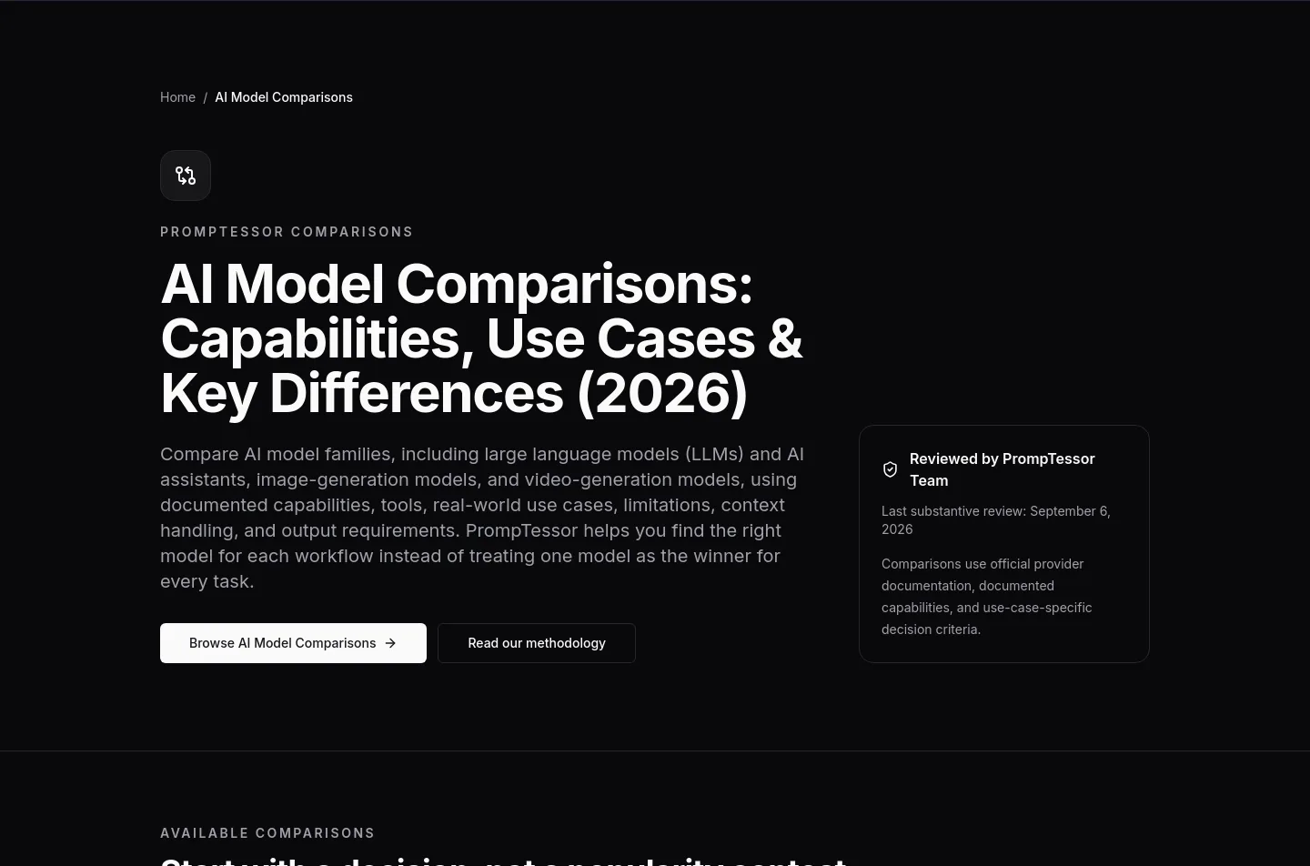 promptessor.com Hero section