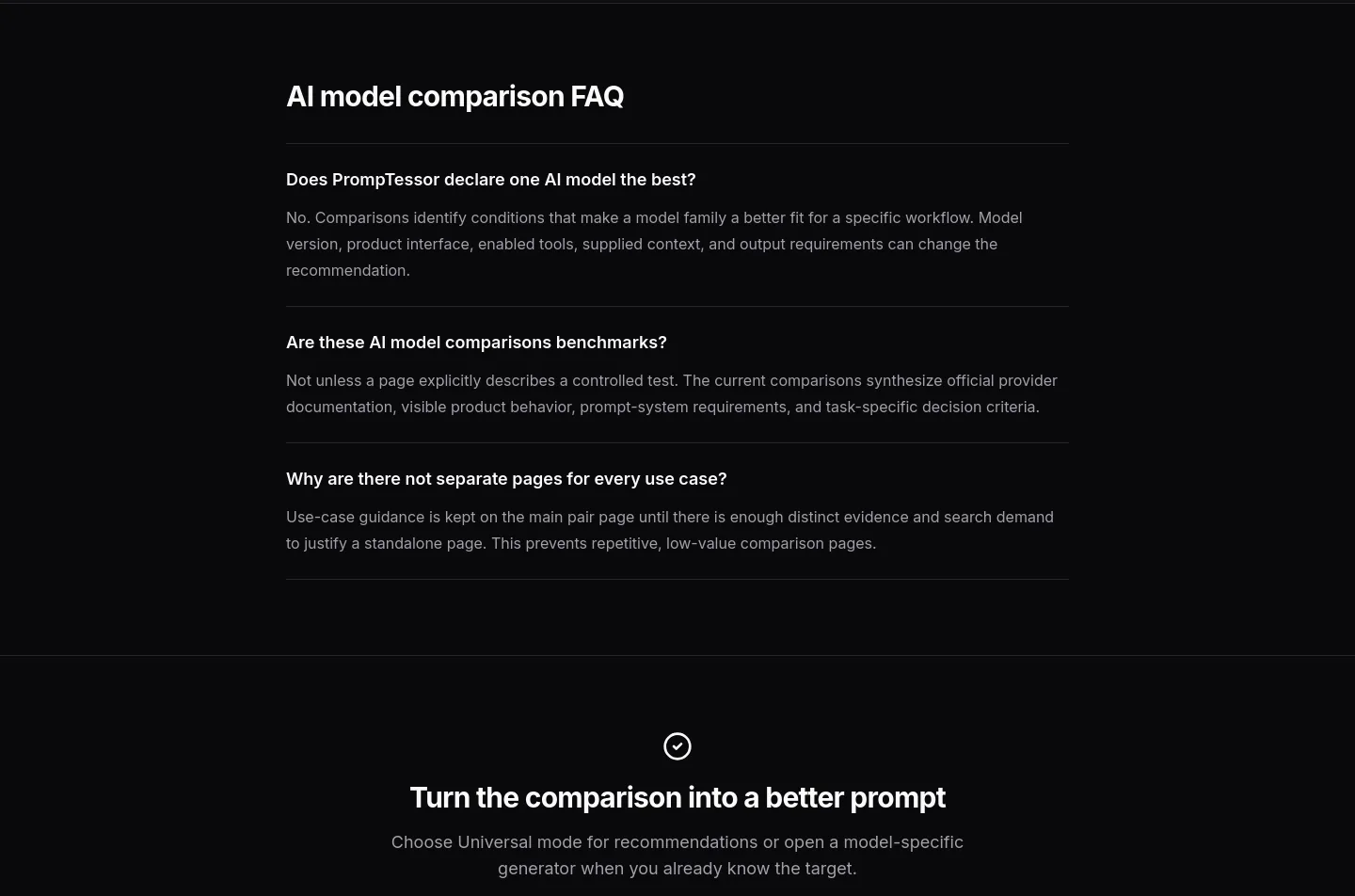 promptessor.com FAQ section