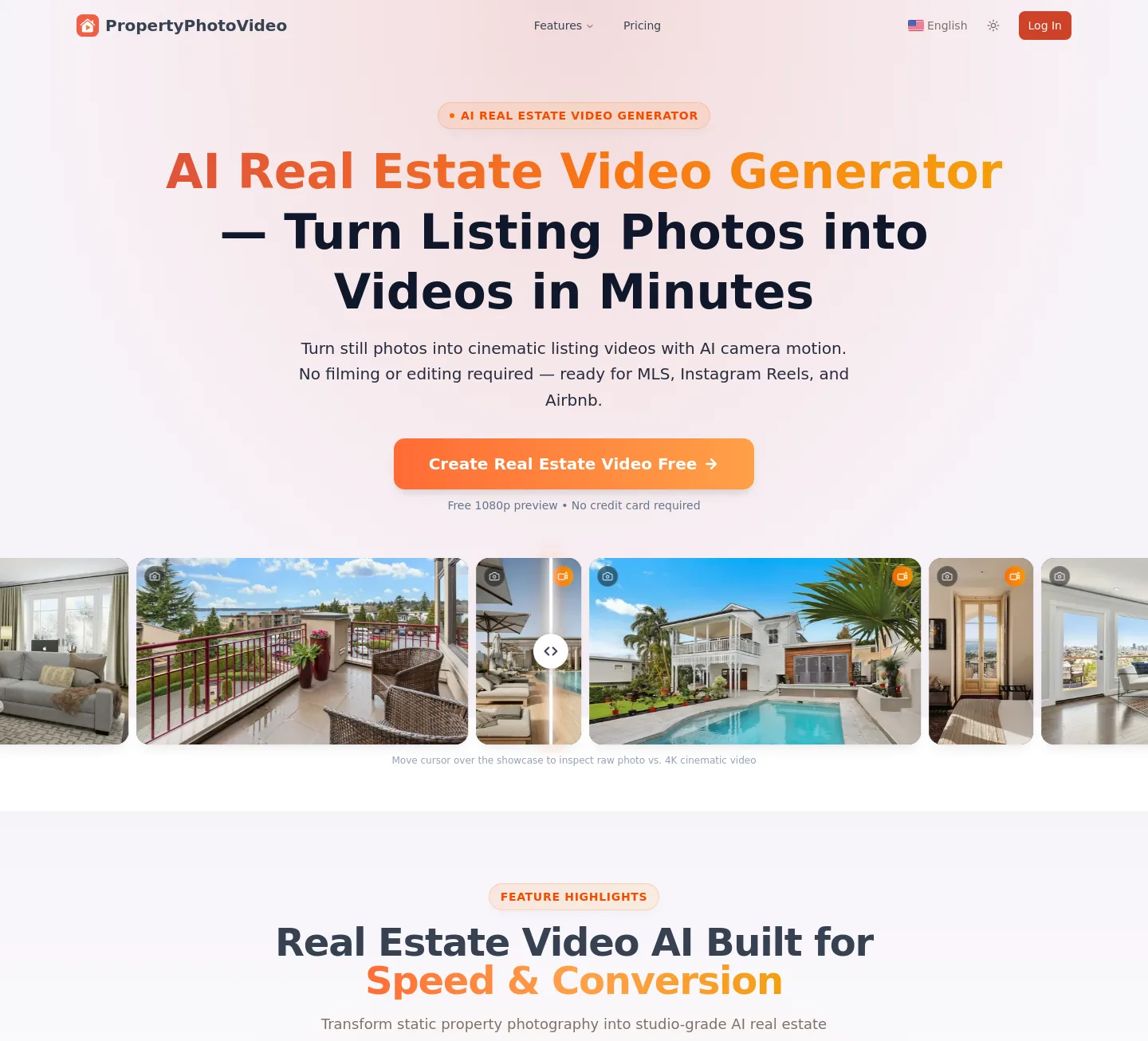 propertyphotovideo.com — a measured funnel