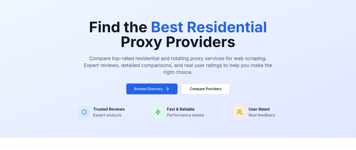 proxycorner.com Hero section