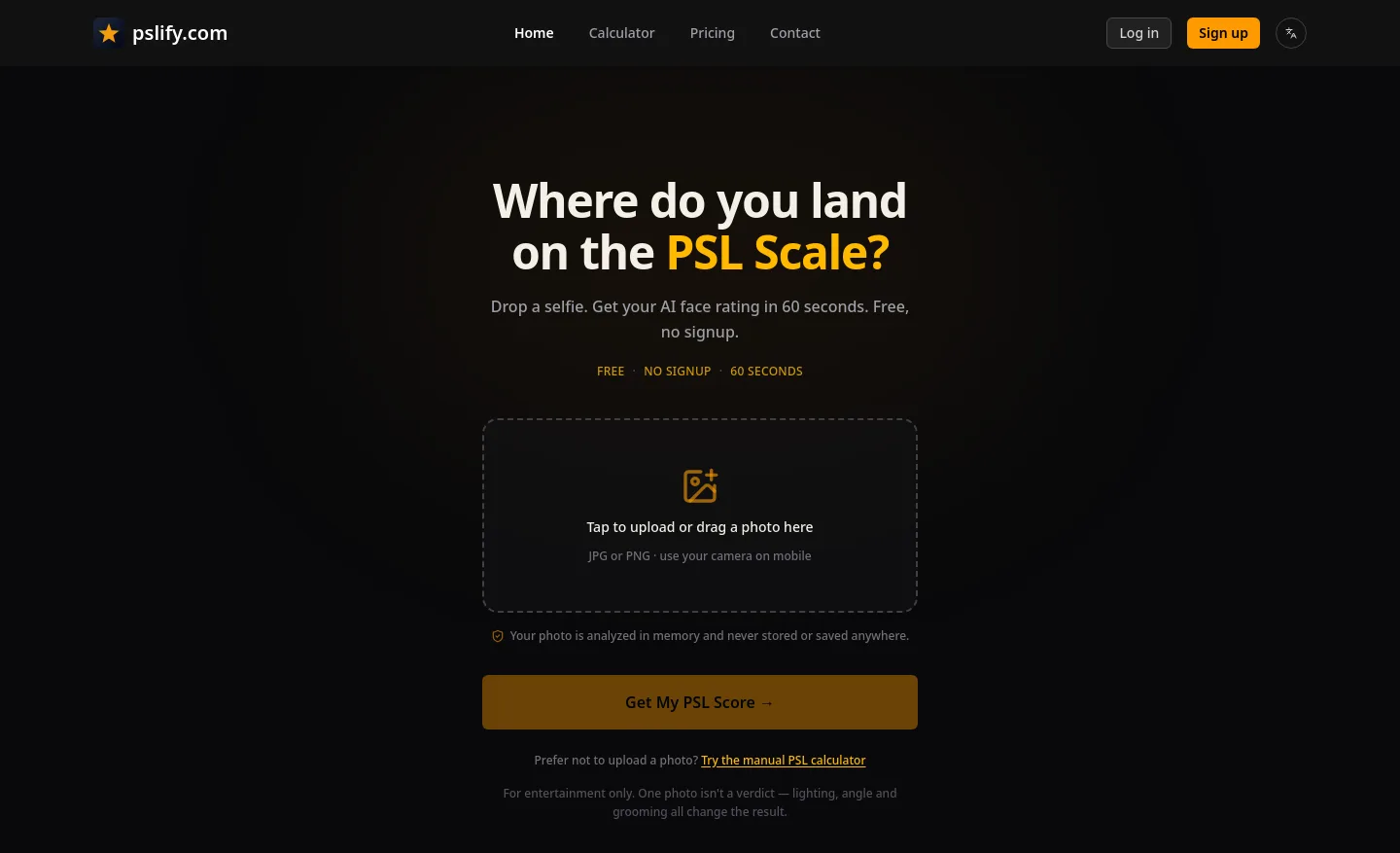pslify.com — a measured funnel