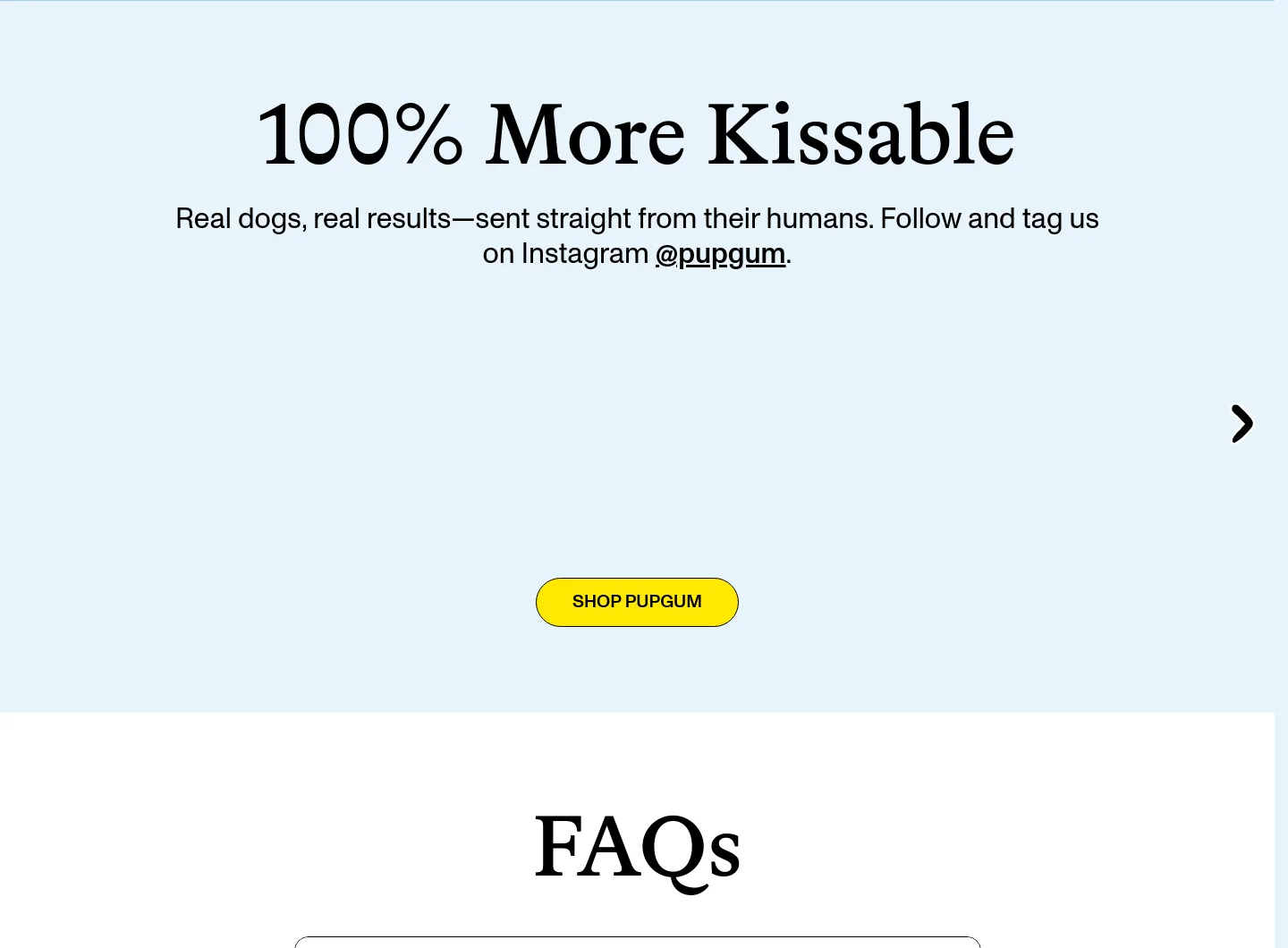 pupgum.com CTA section