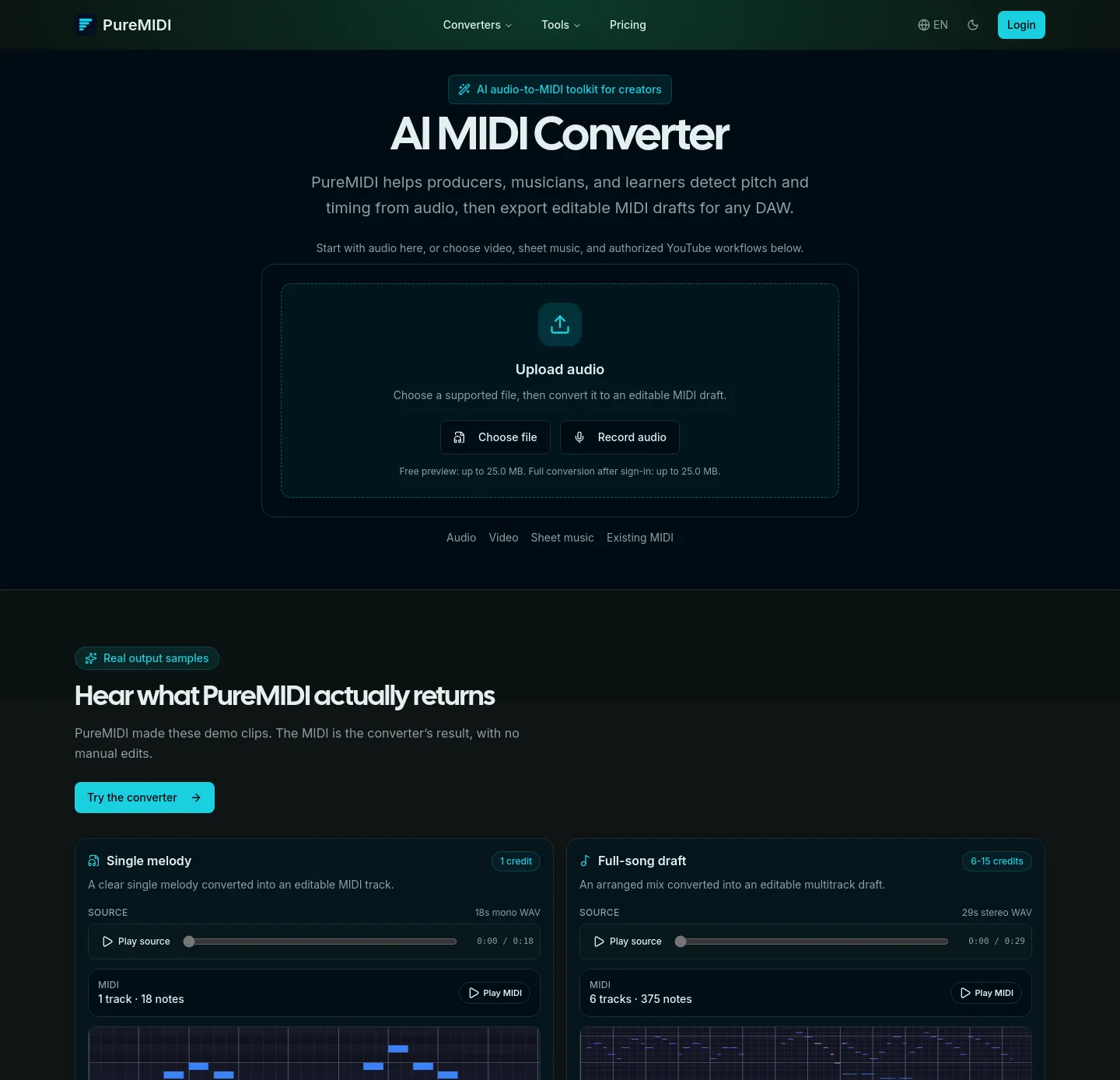 puremidi.com — The Pricing Page