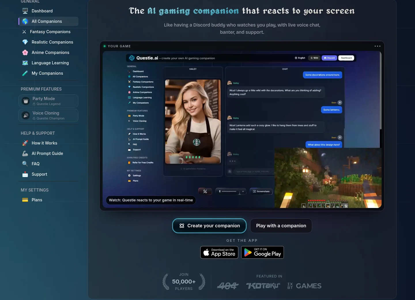 questie.ai Hero section