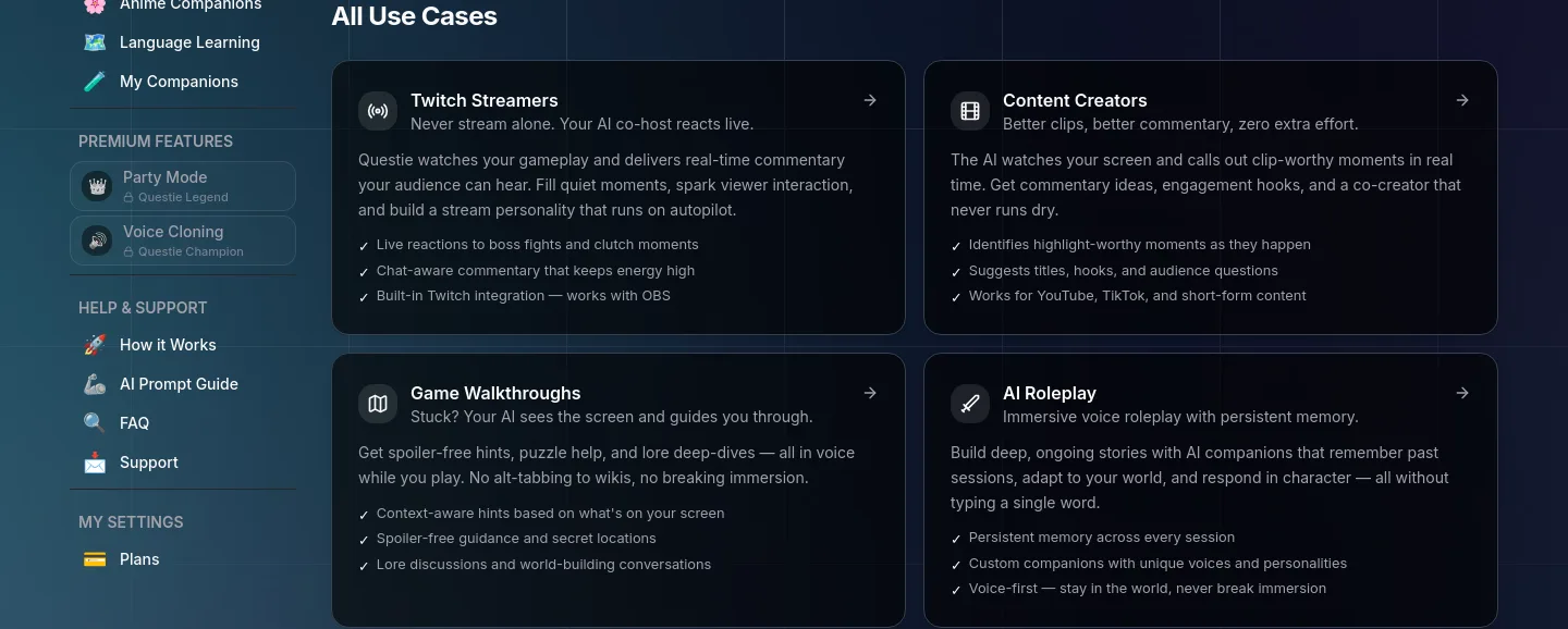 questie.ai — a real Logo Wall section