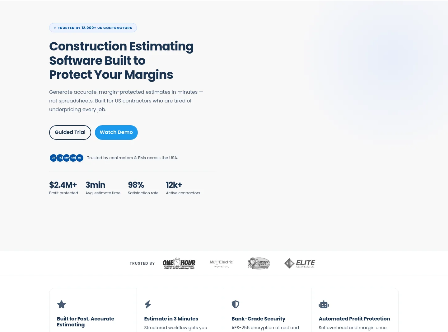 quickestimate.io — Hero