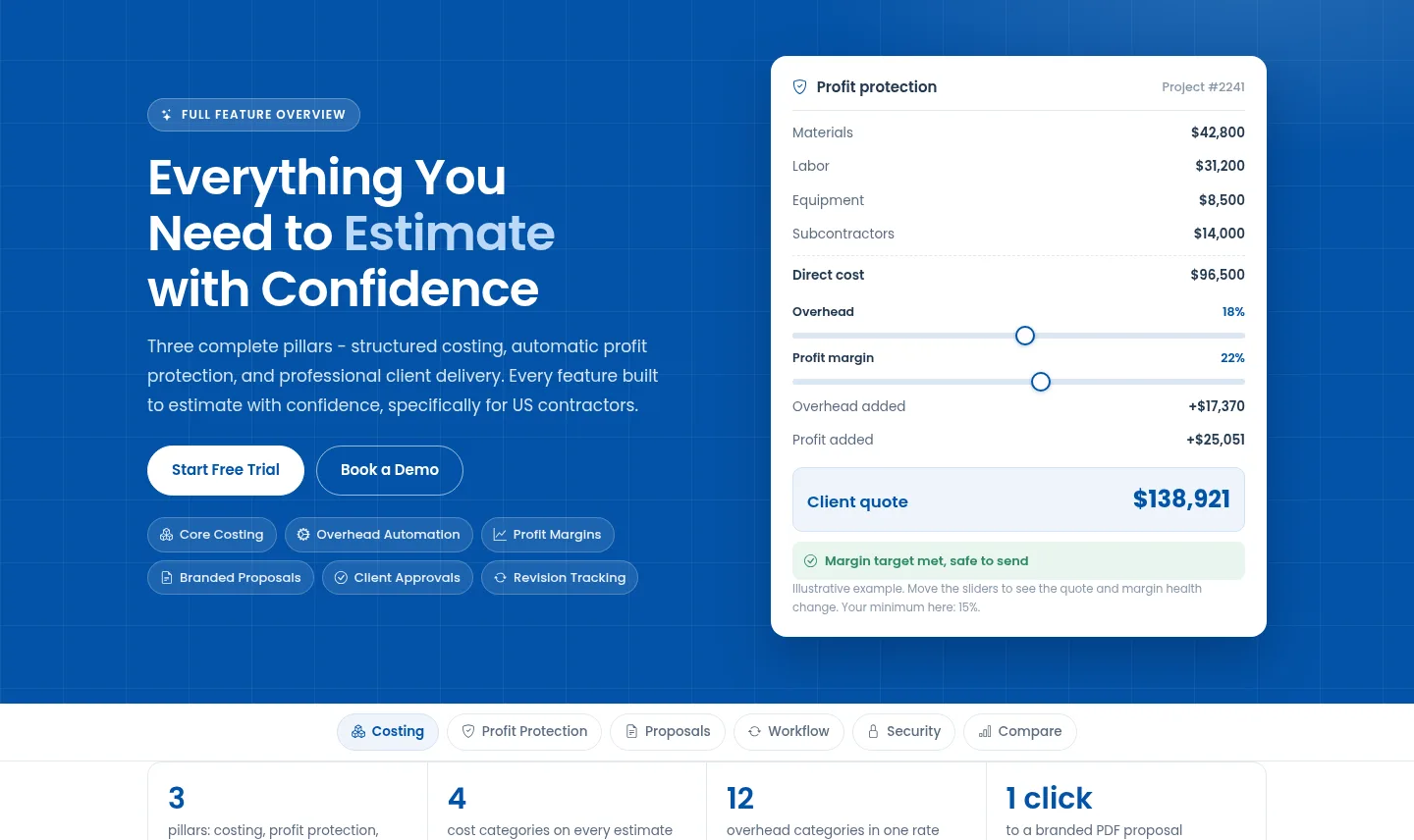 quickestimate.io — a real Hero section