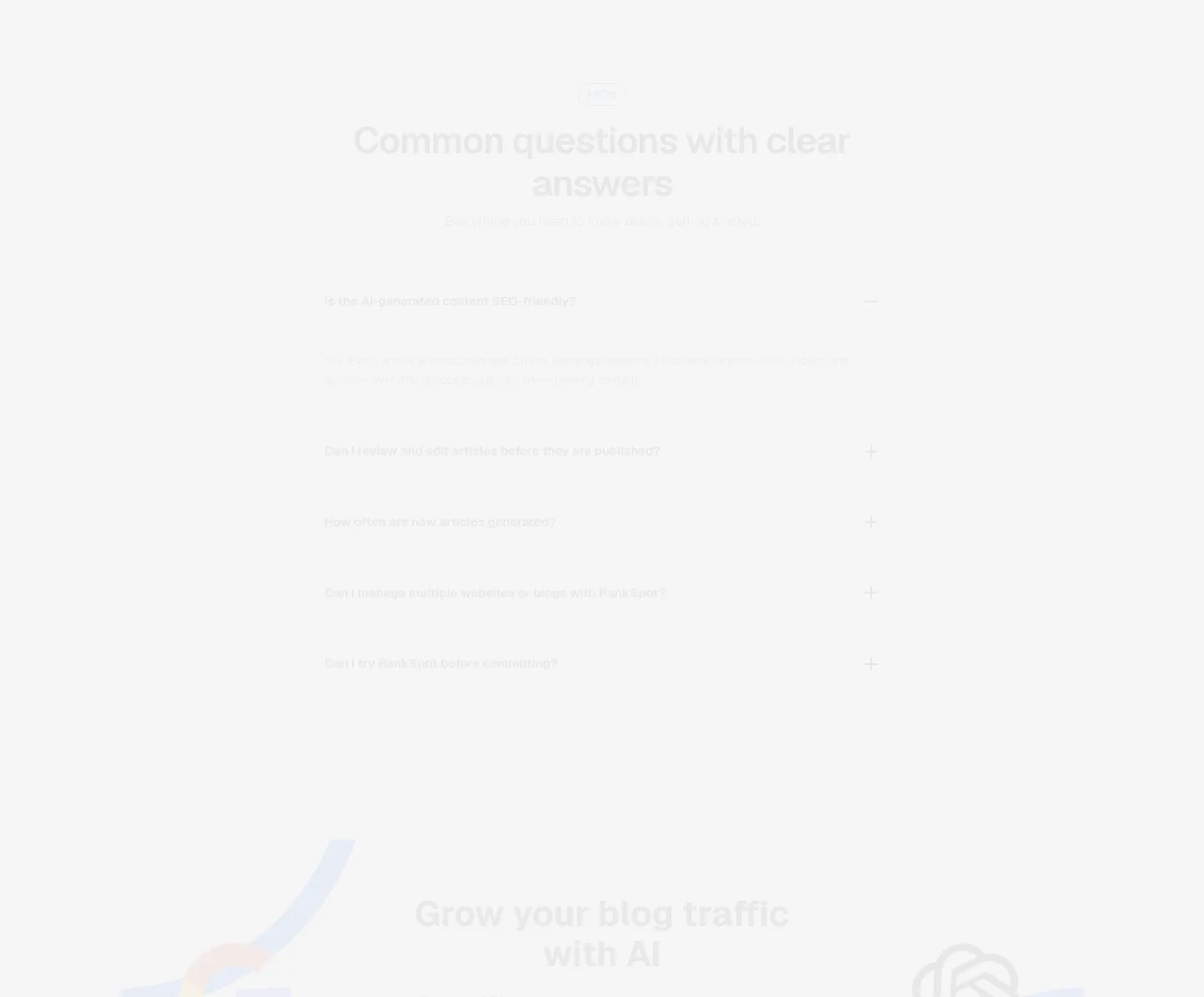 rankspot.ai FAQ section