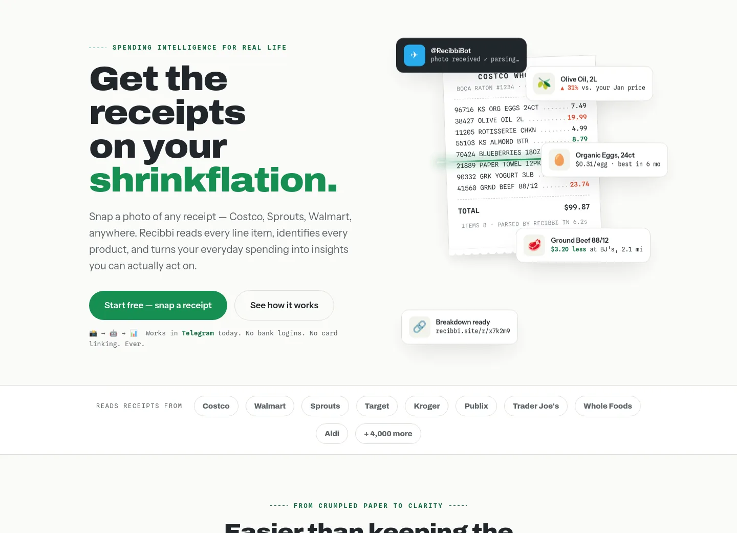 recibbi.site — a real Hero section