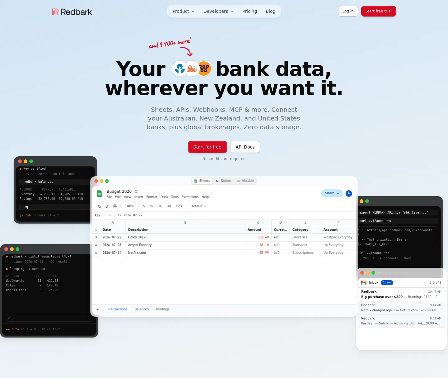 redbark.com — a measured funnel