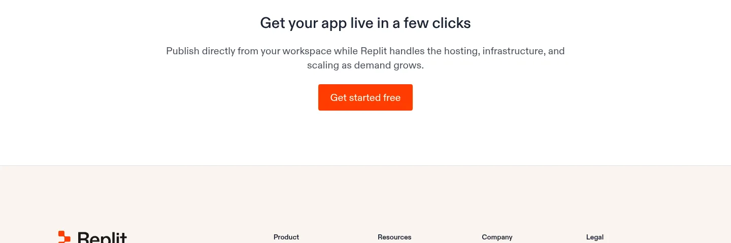 replit.com — a real CTA section