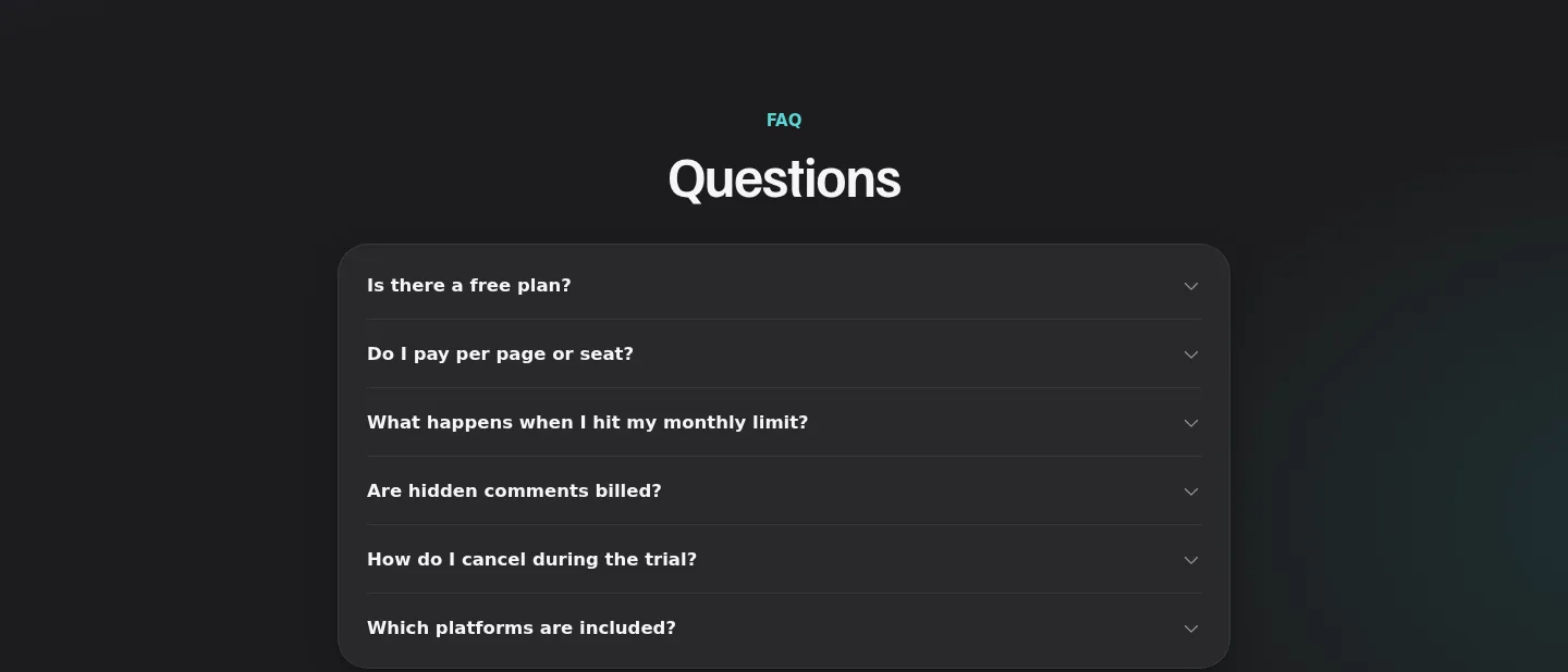 reply200.com — a real FAQ section