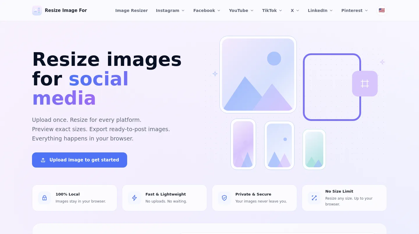 resizeimagefor.com — a measured funnel