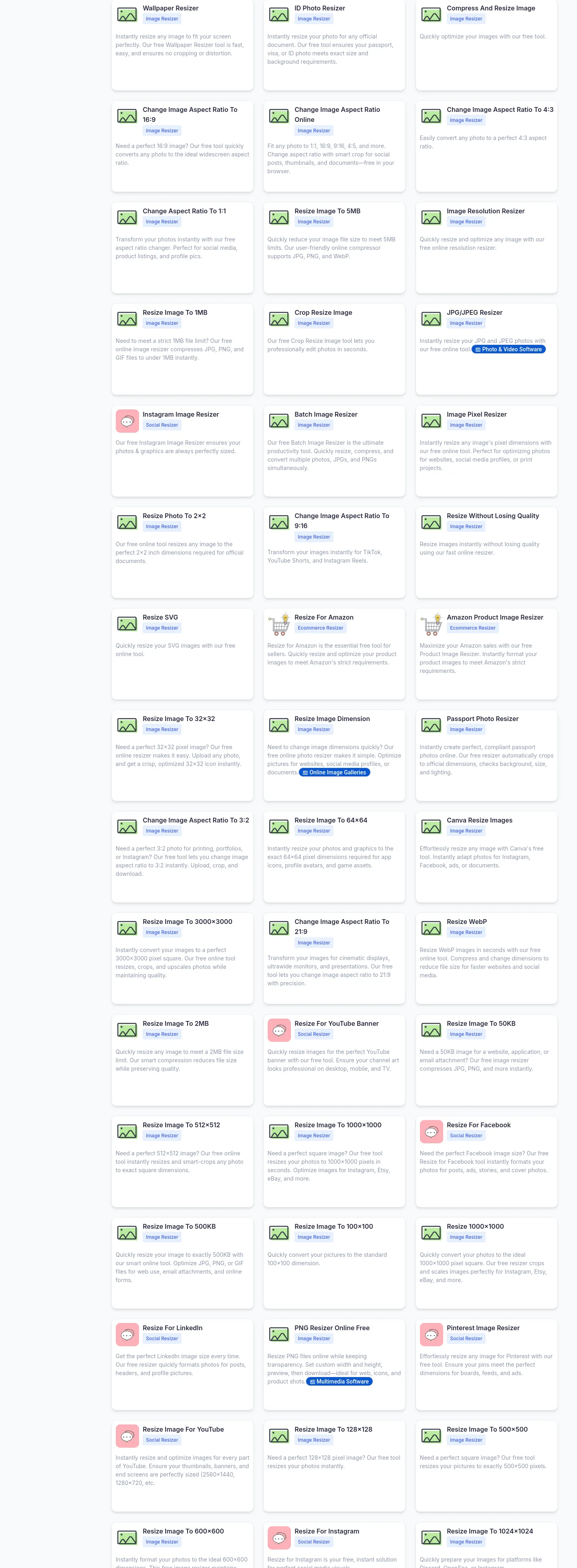 resizeon.com Features section