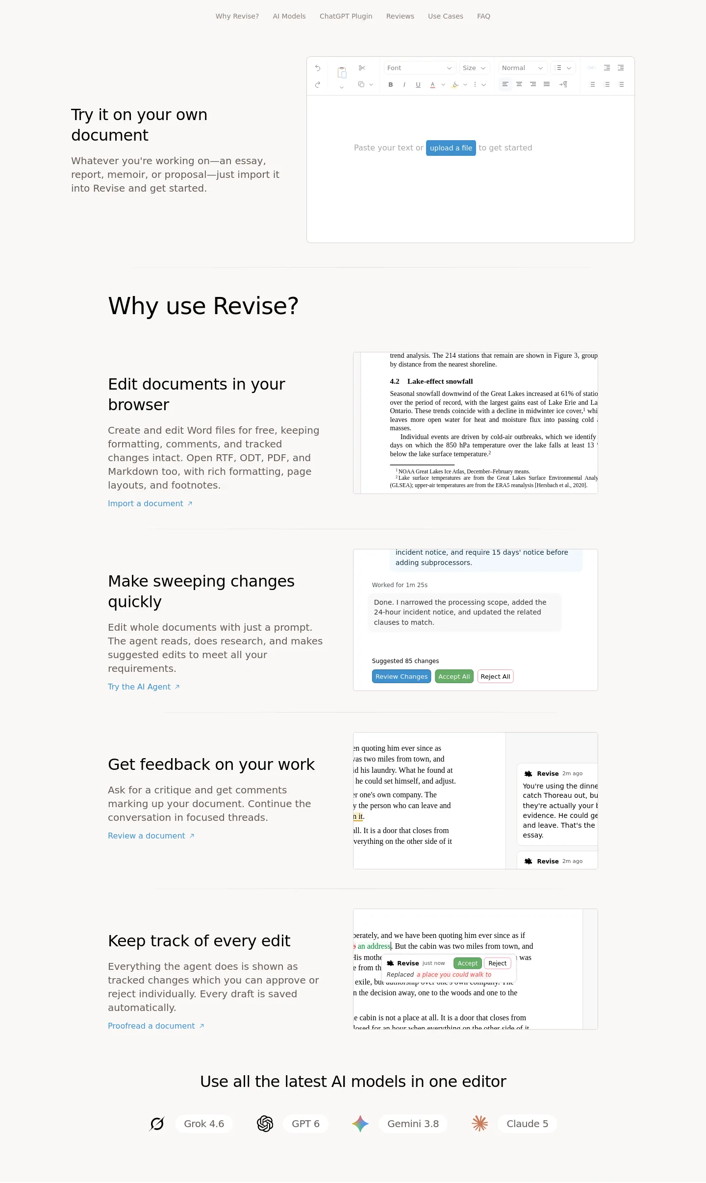revise.io FAQ section