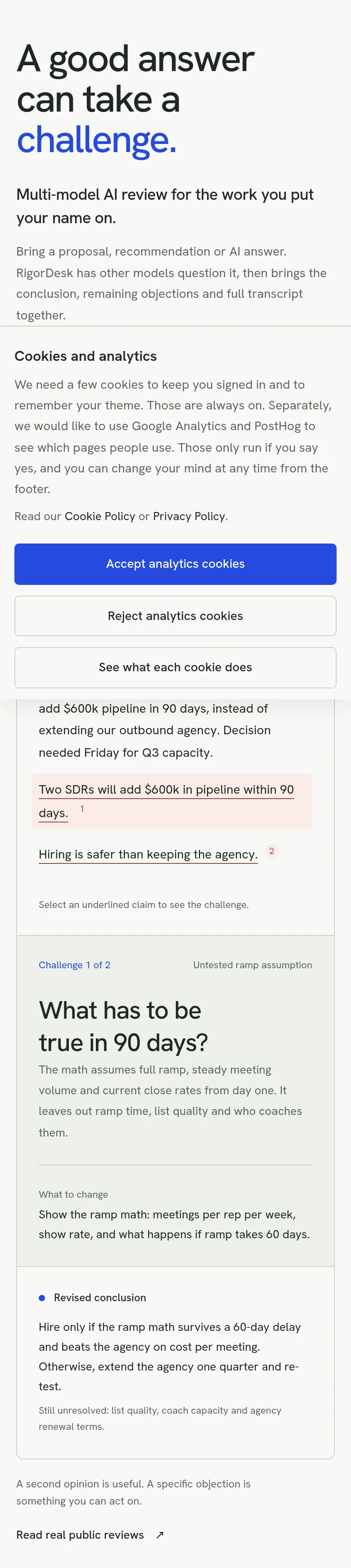 rigordesk.com Hero section