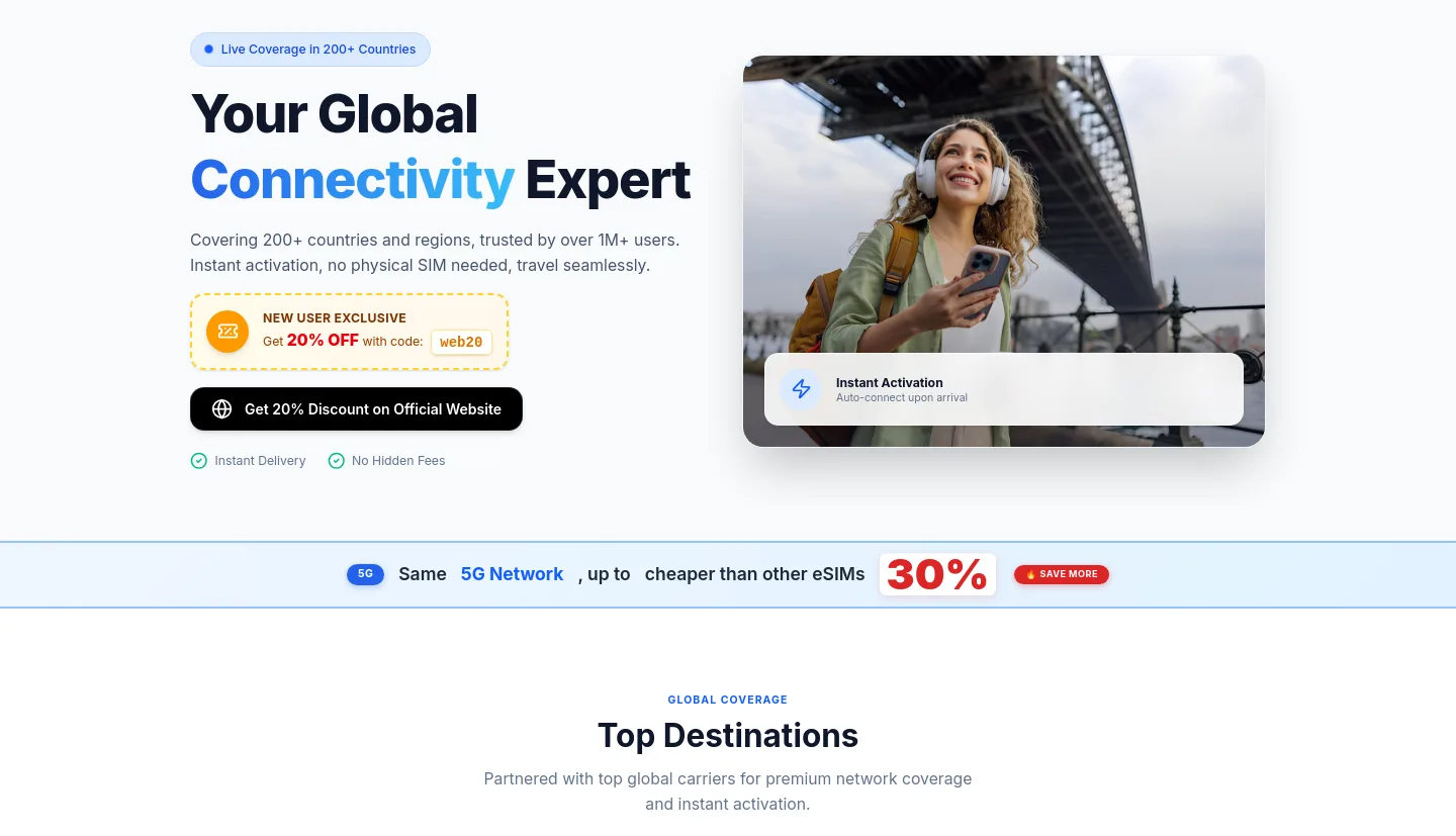 roamiapp.com — a real Hero section