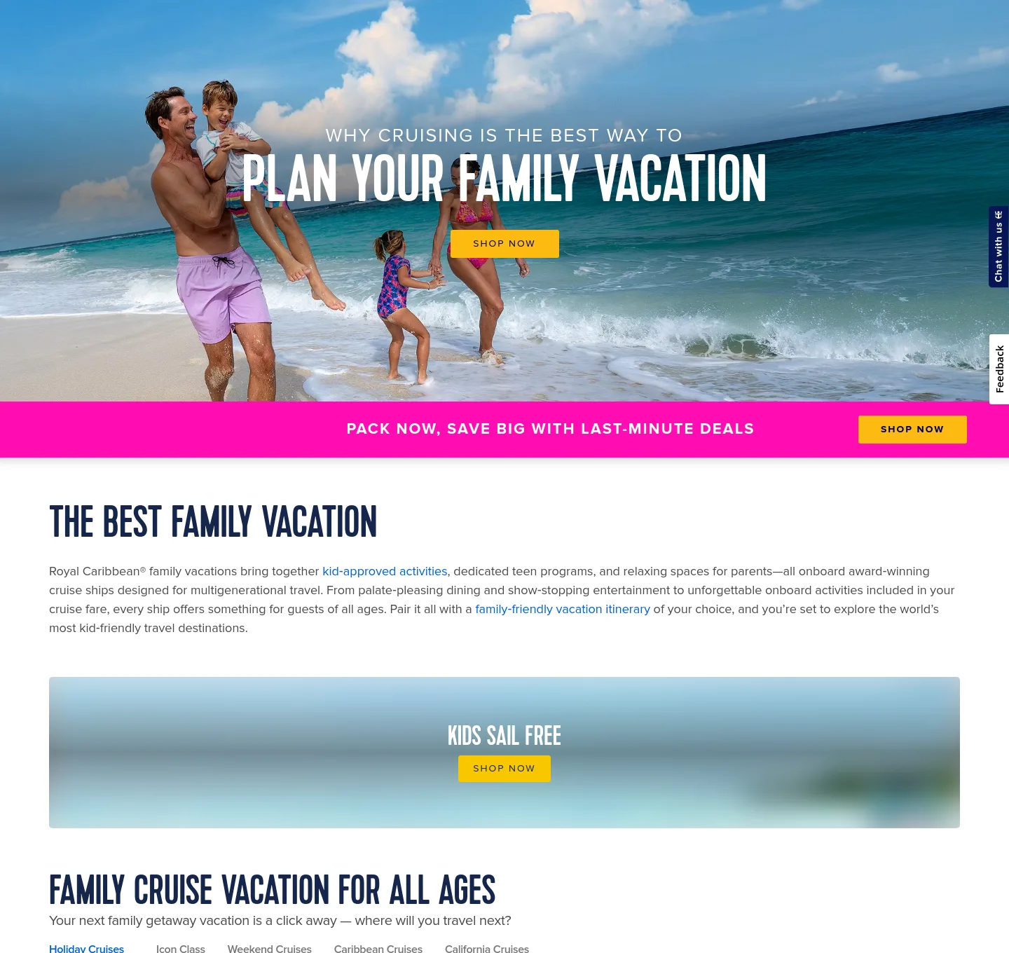 royalcaribbean.com — a real Hero section