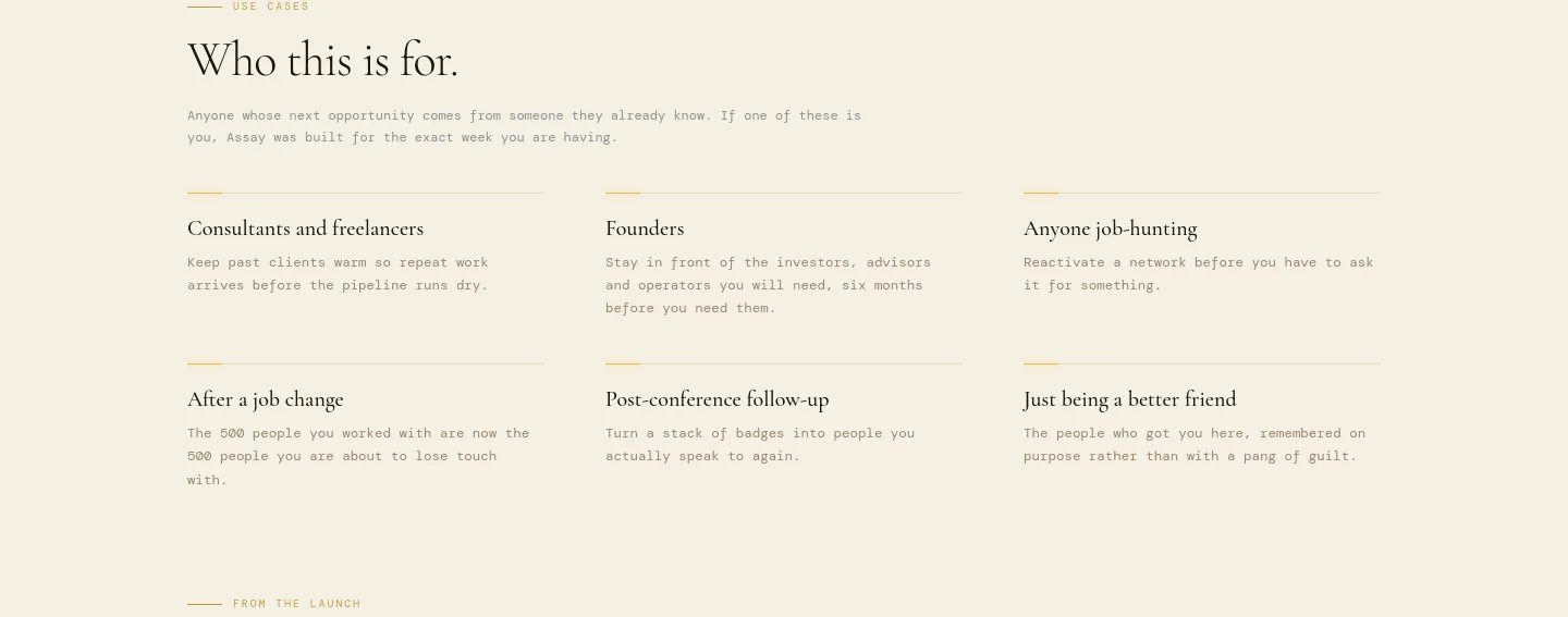 runassay.app — a real Stats section