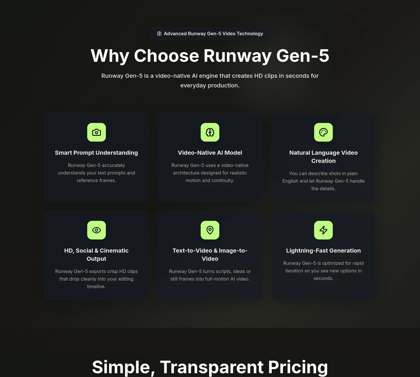 runwaygen5.org Features section