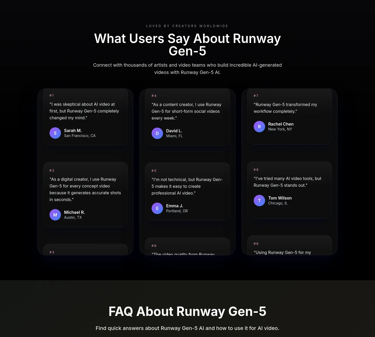runwaygen5.org — a real Logo Wall section