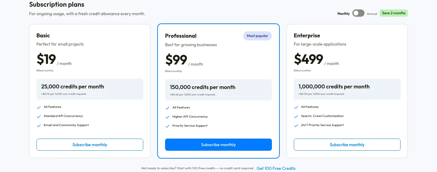s1.dev Pricing section
