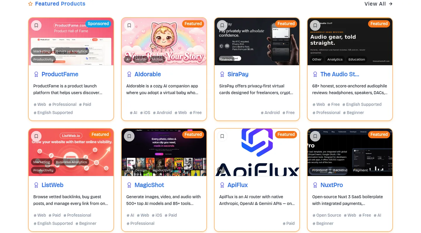 saasfame.com — a real Hero section