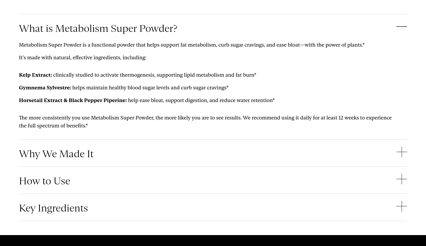 sakara.com — a real FAQ section