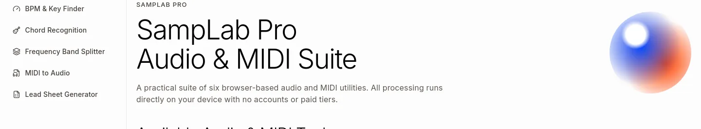 samplab.pro — Hero