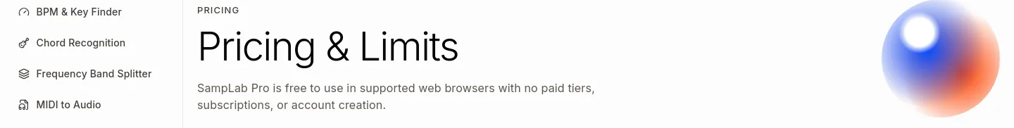 samplab.pro — a real Hero section