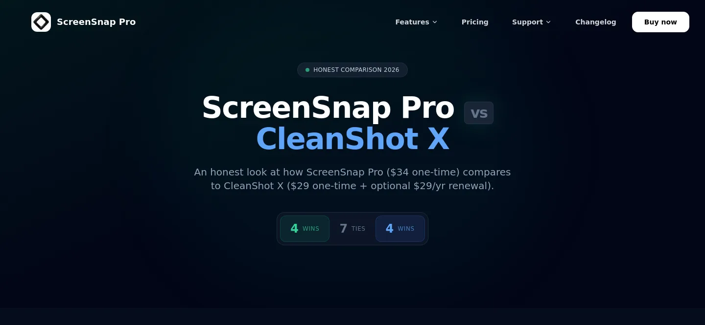 screensnap.pro Hero section