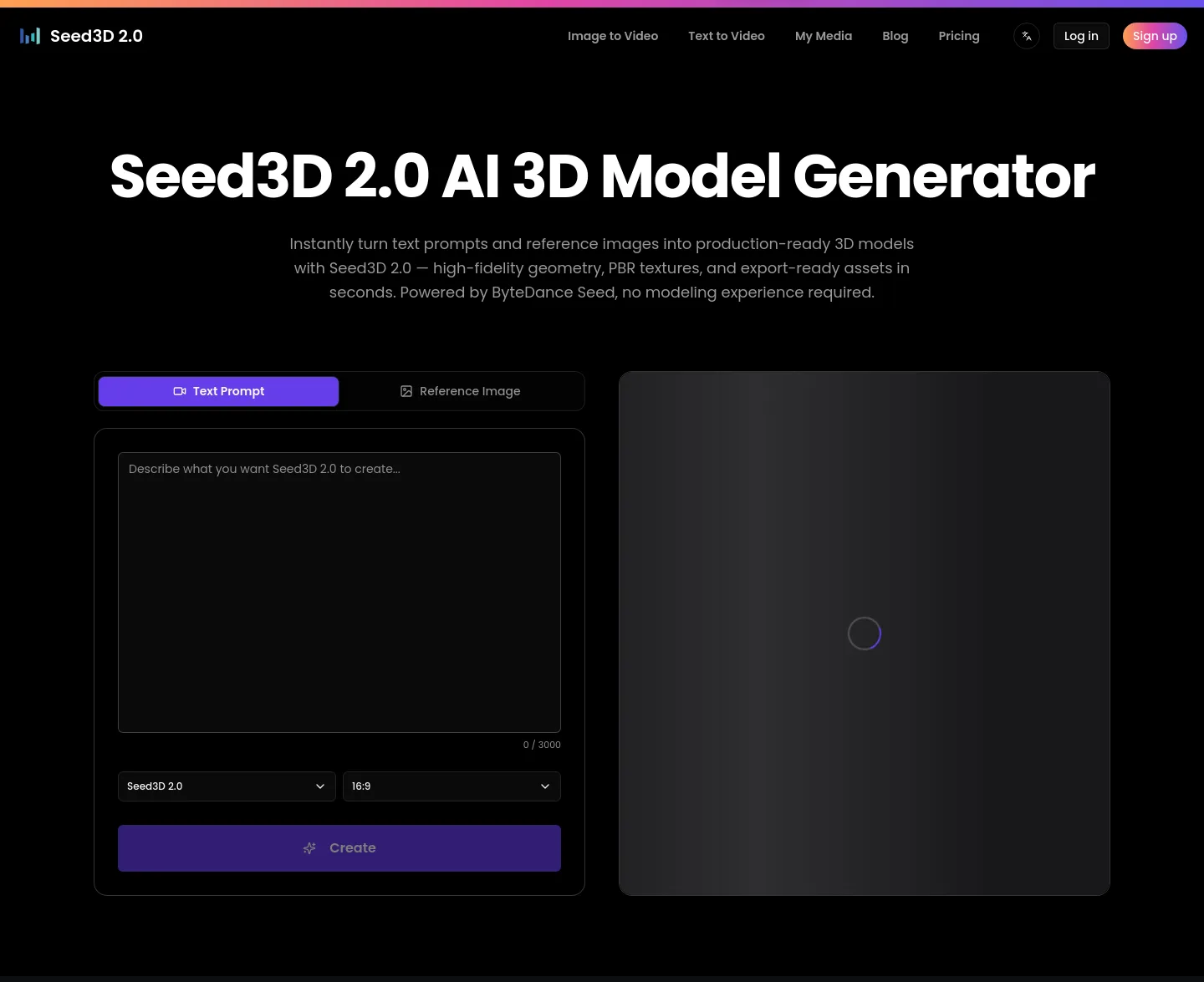 seed3d20.app — a real Hero section