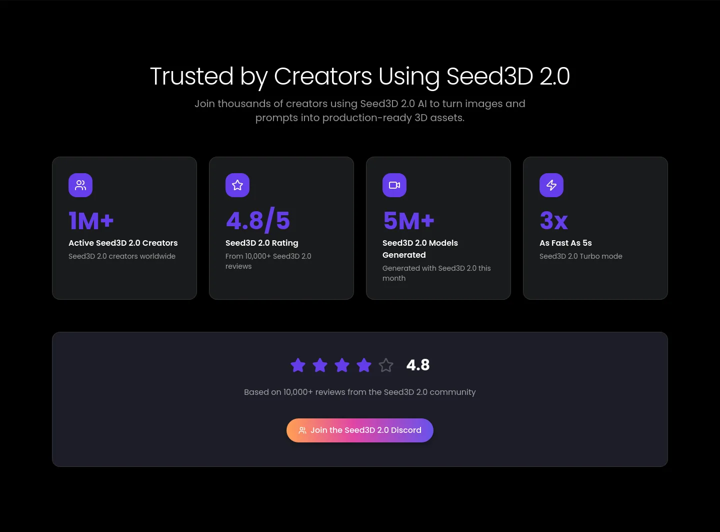 seed3d20.app — a real Logo Wall section