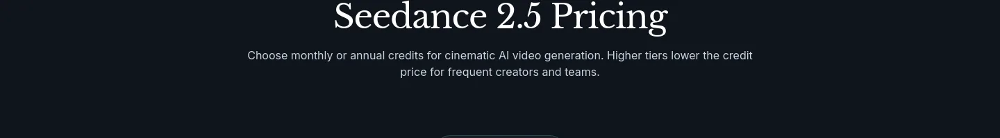 seedance25app.com — a real Hero section
