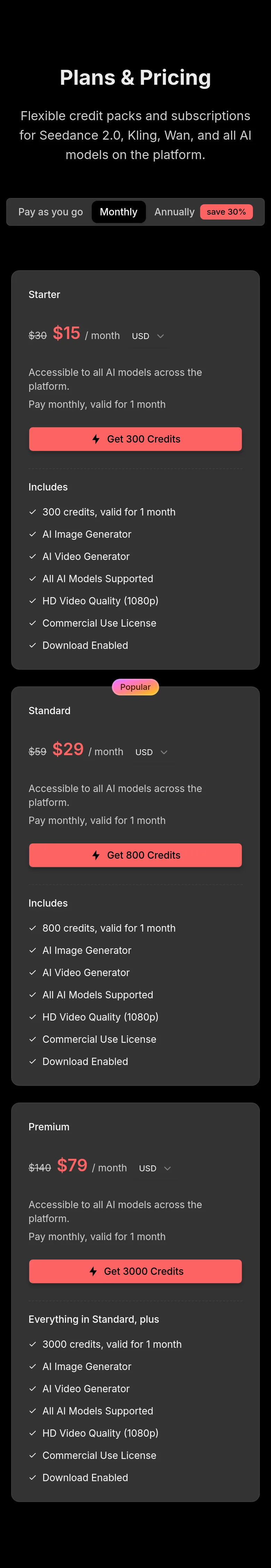 seedclip.net Pricing section