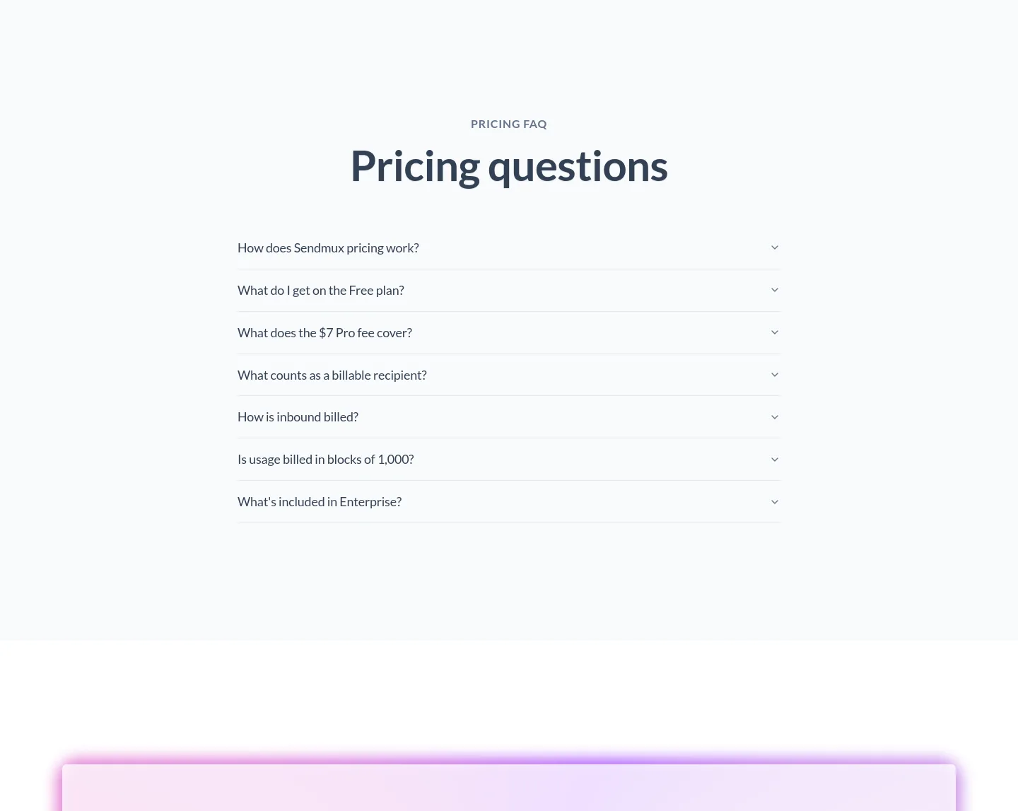 sendmux.ai FAQ section