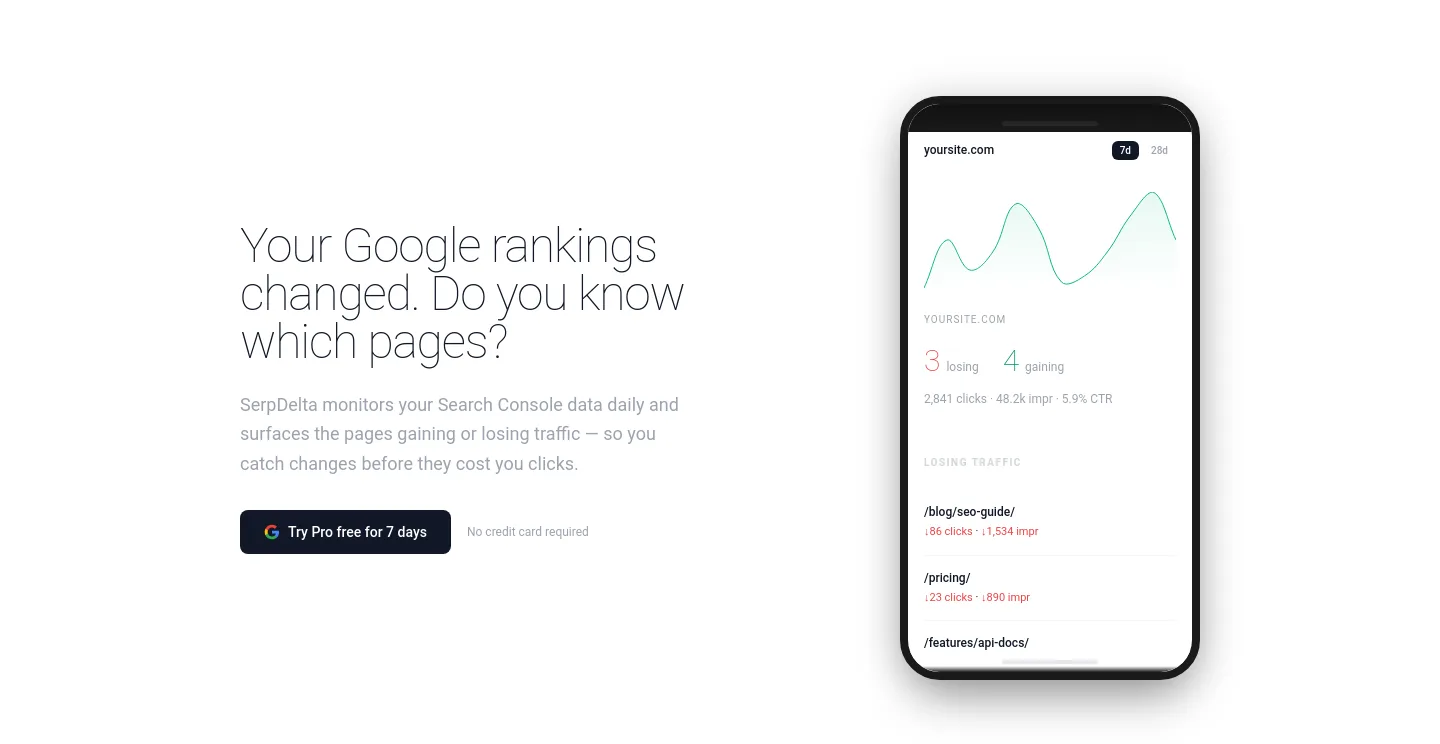 serpdelta.com — a real Hero section