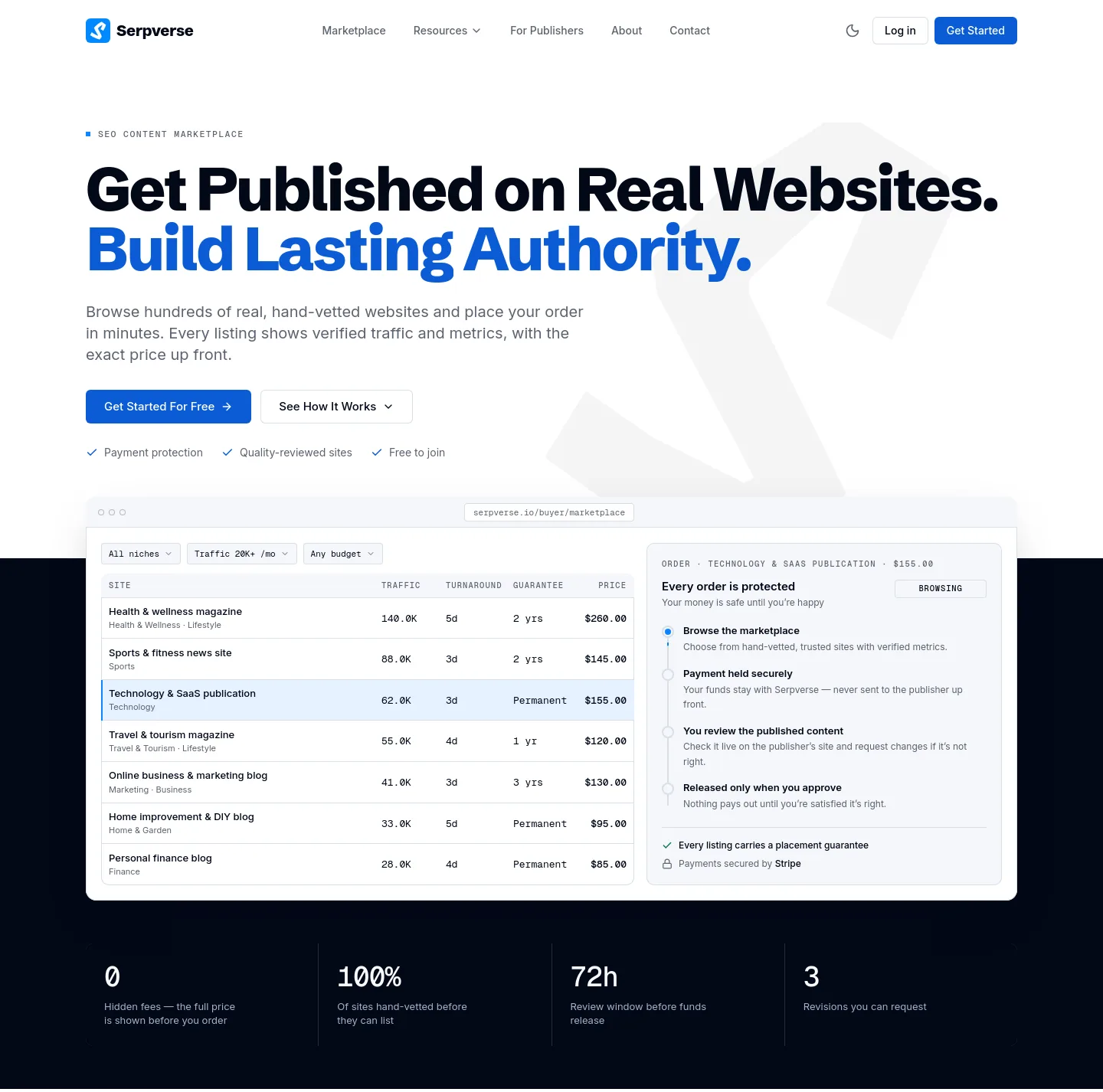 serpverse.io — a real Hero section