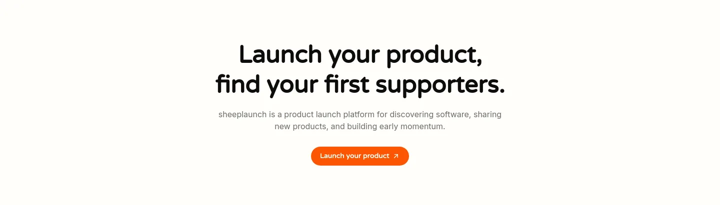 sheeplaunch.com — a real Hero section