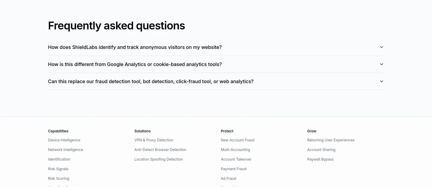 shieldlabs.ai FAQ section