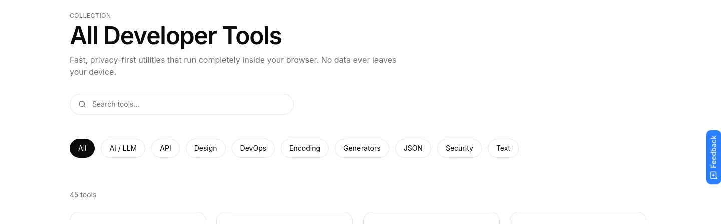 simpledevtools.org — a real Hero section