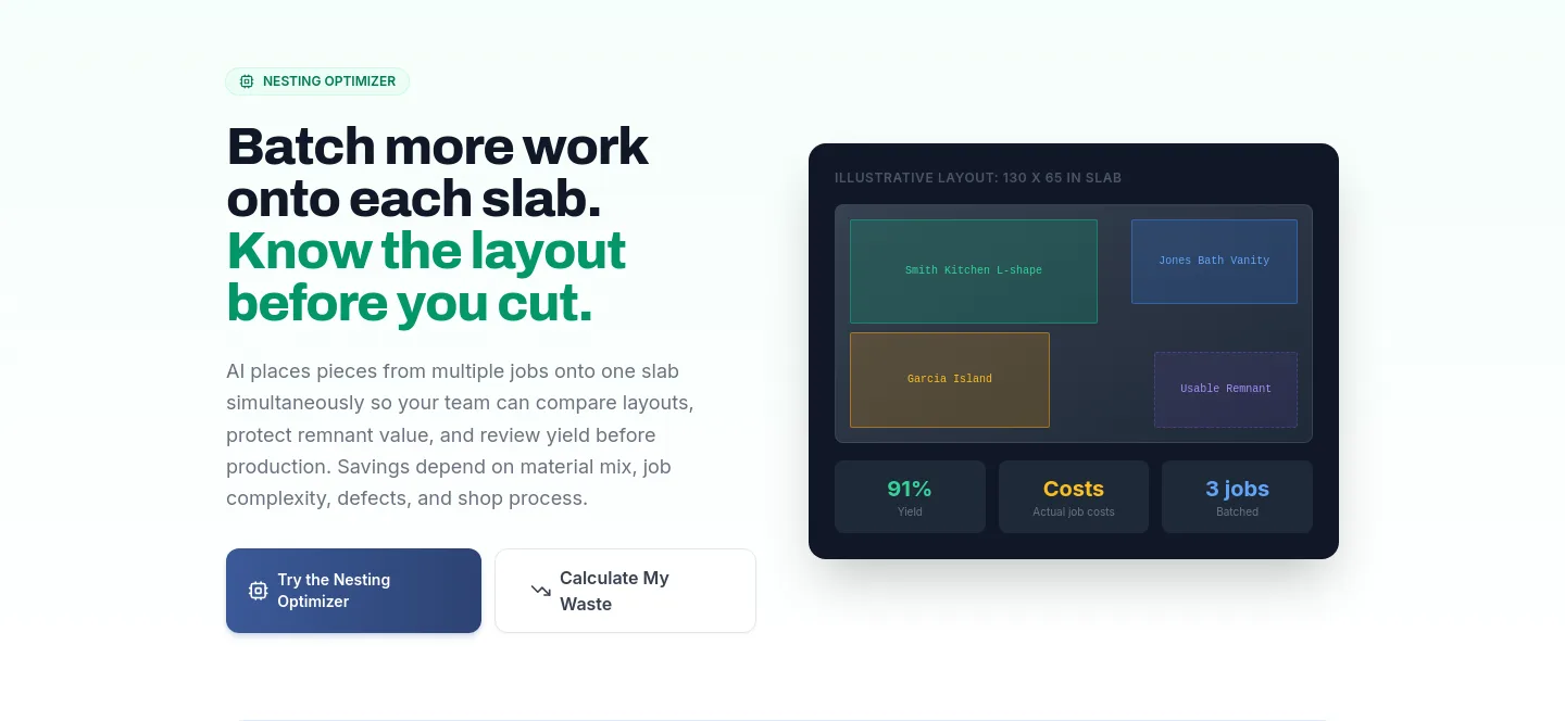 slabwise.com Hero section